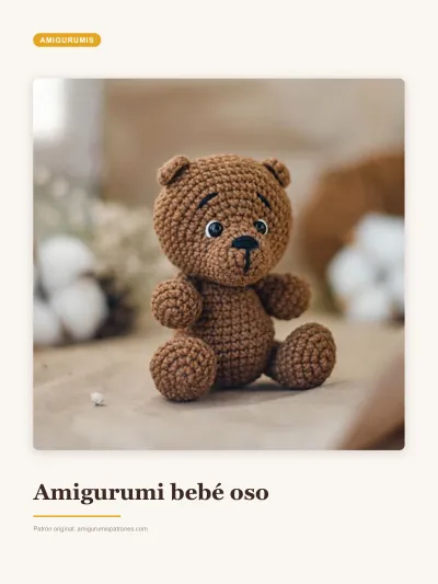 Patrón de osito amigurumi
