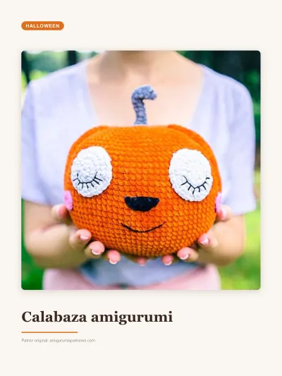 Patrón de calabaza amigurumi